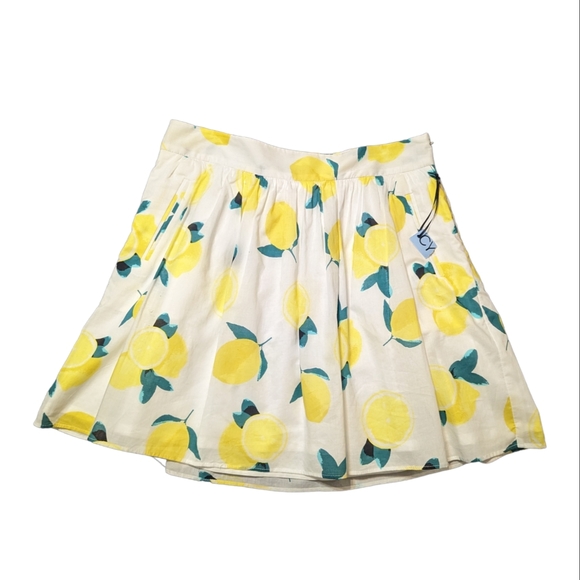 Cynthia Rowley Lemony Print Skirt - Picture 1 of 6